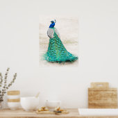 Pfauenplakat Poster (Küche)