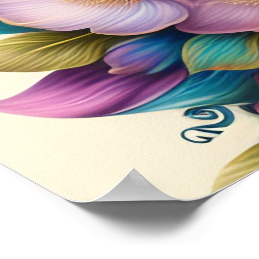 Pfauenplakat Poster (Ecke)