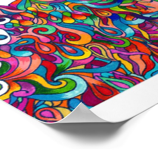 Pfauenplakat Poster (Ecke)