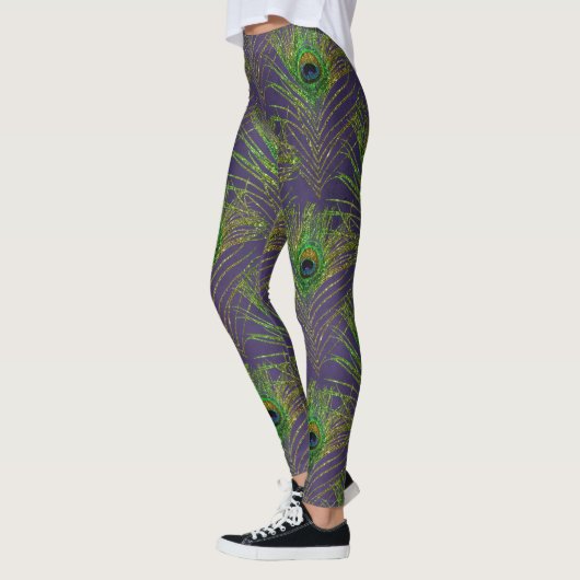 Pfauenplumpe Glitzer Leggings (Links)