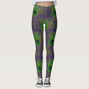 Pfauenplumpe Glitzer Leggings