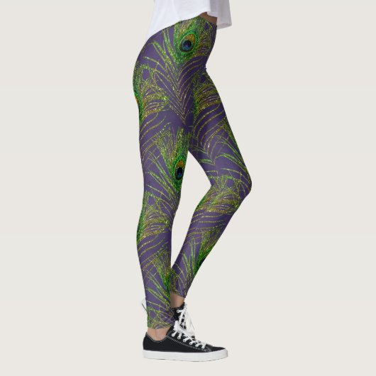 Pfauenplumpe Glitzer Leggings (Rechts)
