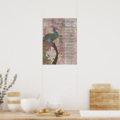 Pfauenpointierung zu Desiderata Poster (Küche)