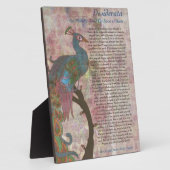 Pfauenpointing zum Gedicht Desiderata Fotoplatte (Seite)