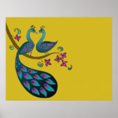 Pfauenposter- Senf Poster (Vorne)