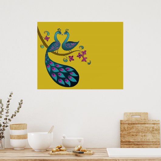 Pfauenposter- Senf Poster (Küche)