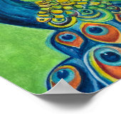 PfauenPremium-Leinwand-Poster (8x10) Poster (Ecke)