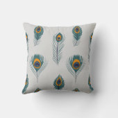Pfauenprint Kissen (Rückseite)