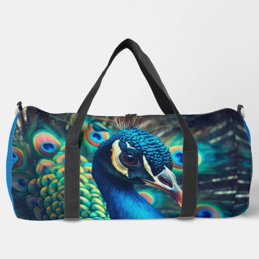 Pfauenprofil Duffle Bag (Vorderseite)