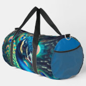Pfauenprofil Duffle Bag (Rechte Ecke)
