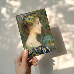 Pfauenprofil   Edgard Maxence Karte