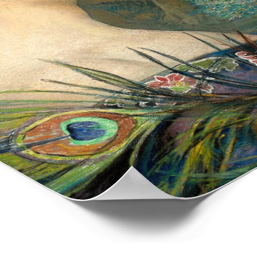 Pfauenprofil | Edgard Maxence Poster (Ecke)