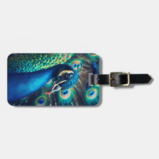 Pfauenprofil Gepäckanhänger (Vorderseite horizontal)