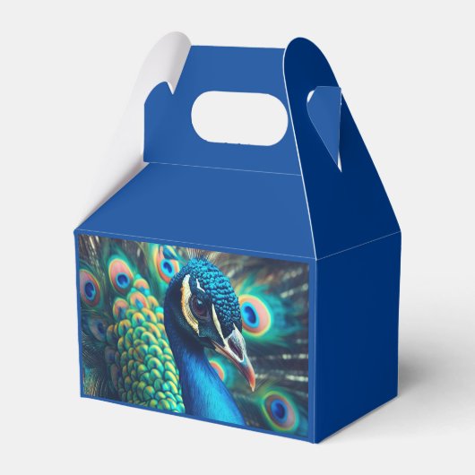 Pfauenprofil Geschenkschachtel (Vorderseite)