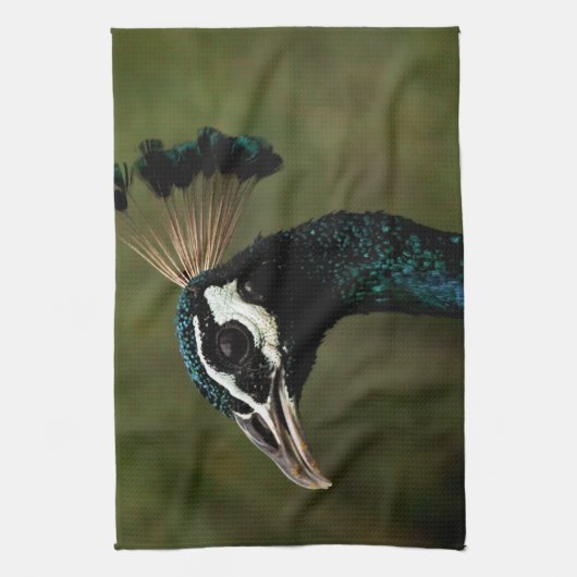 Pfauenprofil Geschirrtuch (Vertikal)