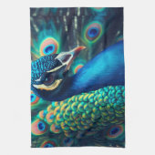 Pfauenprofil Geschirrtuch (Vertikal)