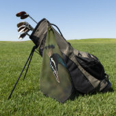 Pfauenprofil Golfhandtuch (Gras)