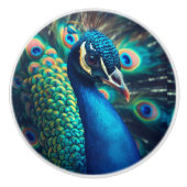 Pfauenprofil Keramikknauf (Vorderseite)