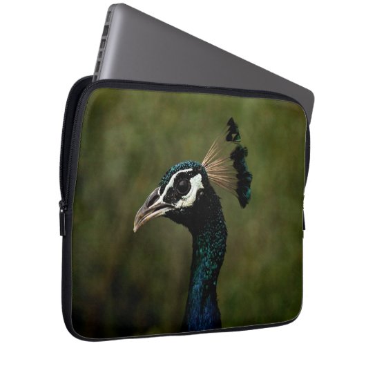Pfauenprofil Laptopschutzhülle (Vorne Rechts)