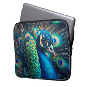 Pfauenprofil Laptopschutzhülle (Vorderseite Links)