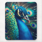 Pfauenprofil Mousepad (Vorne)
