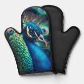 Pfauenprofil Ofenhandschuh (Vorderseite/Rückseite)