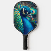 Pfauenprofil Pickleball Schläger (Rückseite)