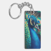 Pfauenprofil Schlüsselanhänger (Vorderseite links)