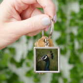 Pfauenprofil Schlüsselanhänger (Hand)