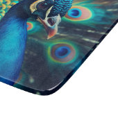 Pfauenprofil Schneidebrett (Ecke)