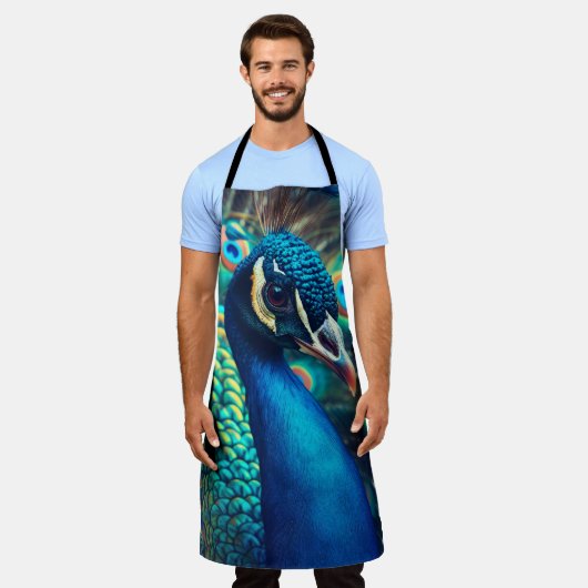 Pfauenprofil Schürze (Getragen)