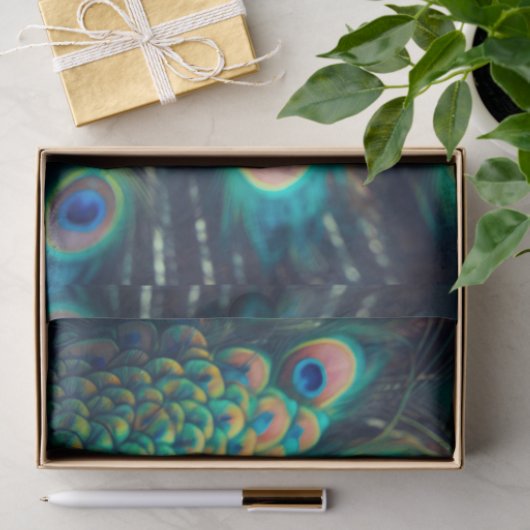 Pfauenprofil Seidenpapier (Geschenk)