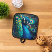 Pfauenprofil Topflappen (Oben Unten)