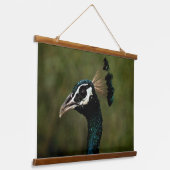Pfauenprofil Wandteppich Mit Holzrahmen (Gewinkelt)