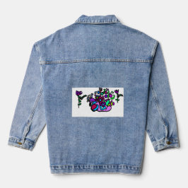 Pfauenpurpurrosen  jeansjacke