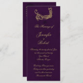 Pfauenregency im Lila Hochzeitsprogramm Programm (Vorne/Hinten)