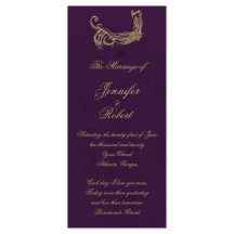 Pfauenregency im Lila Hochzeitsprogramm