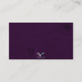 Pfauenregency in Lila Hochzeitsstimmung in der Pla Platzkarte (Rückseite)