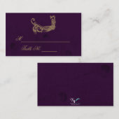 Pfauenregency in Lila Hochzeitsstimmung in der Pla Platzkarte (Vorne/Hinten)