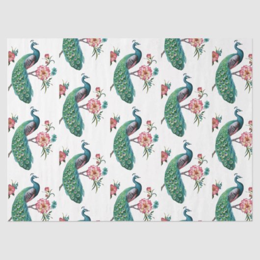 Pfauenreihe - Design 4 Seidenpapier (Vorderseite)