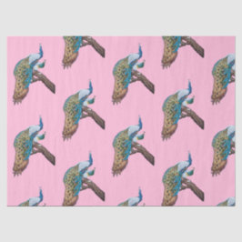 Pfauenreihe Design 9 rosafarbenes Tissue Seidenpapier