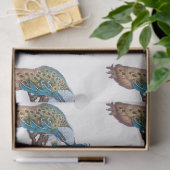 Pfauenreihe - Design 9 Seidenpapier (Geschenk)