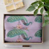 Pfauenreihen Design 4 Lilac-Tissue Paper Seidenpapier (Geschenk)