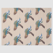 Pfauenreihen Design 9 - braunes Gewebepapier Seidenpapier (Vorderseite)