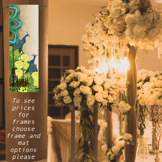 Pfauenroaring 20er Jahre Kronleuchter Hochzeit Poster