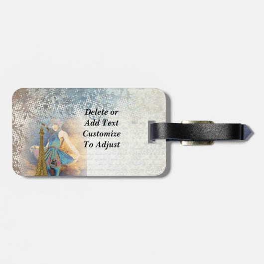 Pfauensammlung Paris Gepäckanhänger (Rückseite horizontal)