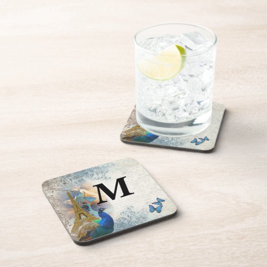 Pfauensammlung Paris Getränkeuntersetzer (Rechte Seite)