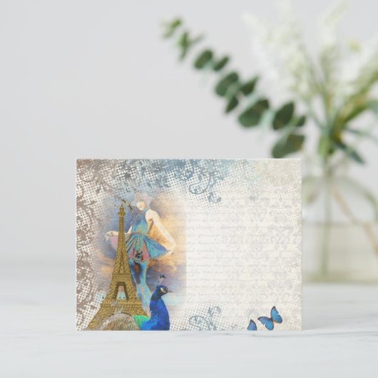Pfauensammlung Paris Postkarte (Stehend Vorderseite)