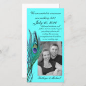 PfauenSave the Date Fotokarte Save The Date (Vorne/Hinten)