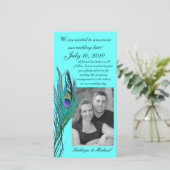 PfauenSave the Date Fotokarte Save The Date (Stehend Vorderseite)